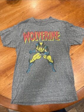 Marvel Gray Heather Logo Tee with Black Print